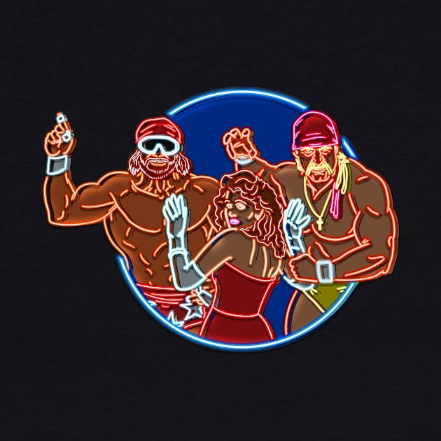 Mega Powers neon bg by AJSMarkout